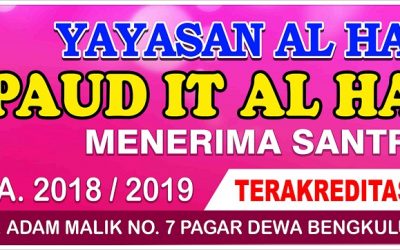 Info PSB PAUD IT Al Hasanah TA. 2018/2019